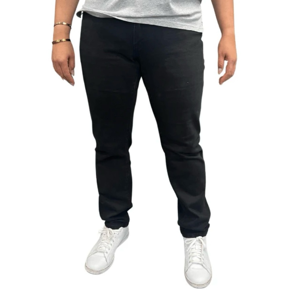 DAPPER BOI SLIM-STRAIGHT, PREMIUM BLACK STRETCH JEANS size 50